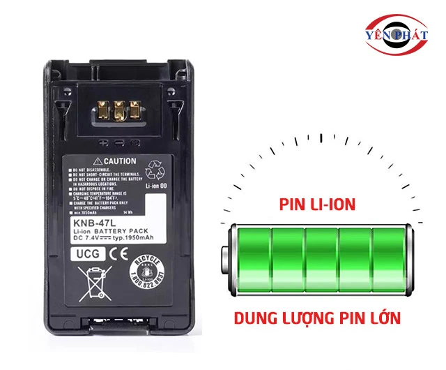 chọn bộ đàm dung lượng pin lớn
