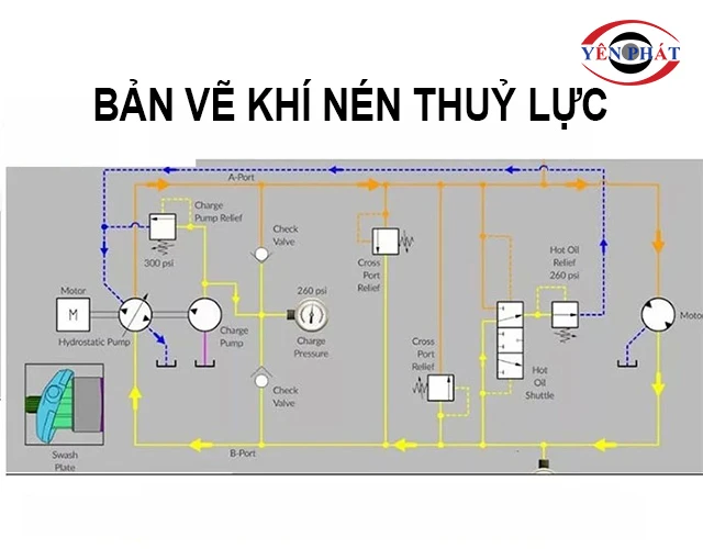 bản vẽ khí nén thuỷ lực
