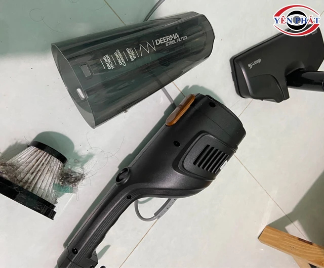 Vệ sinh máy hút bụi Deerma ngăn mùi