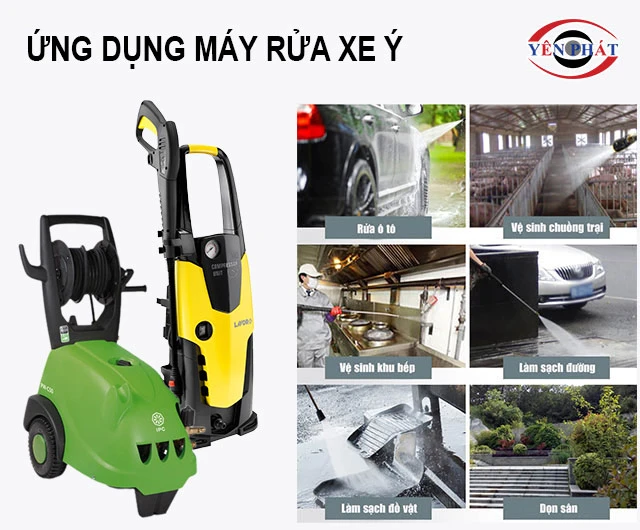 ứng dụng của máy rửa xe của Ý