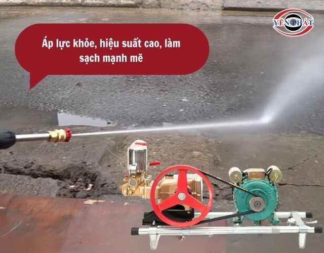 Máy rửa xe dây đai áp lực khỏe