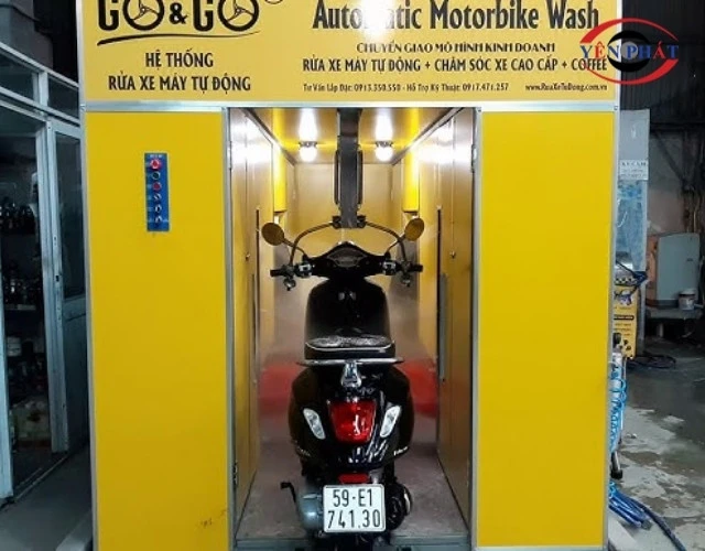 Máy rửa xe tự động Go Go rửa xe máy 