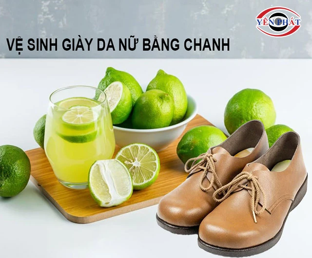 vệ sinh giày da nữ bằng chanh