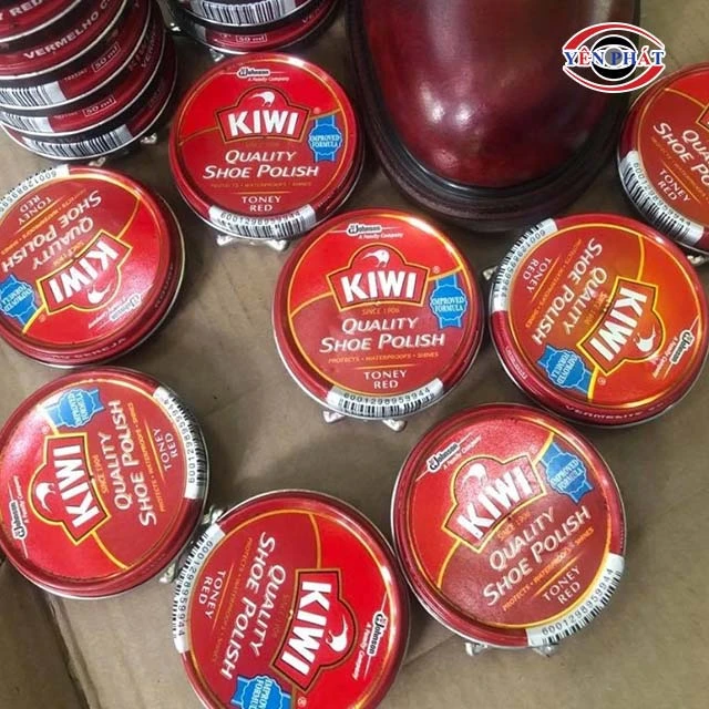 Xi đánh giày Kiwi màu đỏ nâu
