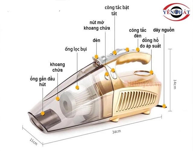 cấu tạo máy hút bụi 4 trong 1