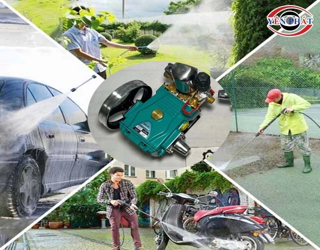 ứng dụng máy rửa xe Saika