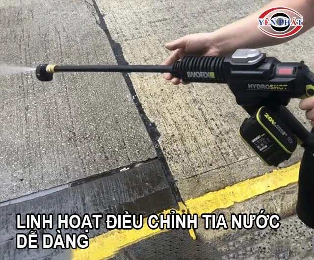 máy rửa xe Worx linh hoạt chỉnh tia nước nhanh