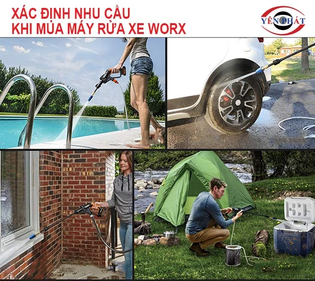 xác định nhu cầu sử dụng khi mua máy rửa xe Worx