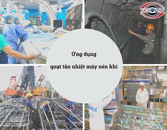 ứng dụng quạt tản nhiệt máy nén khí