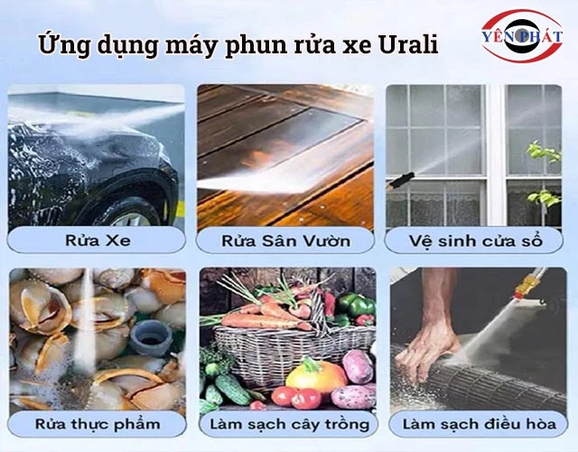 ứng dụng máy rửa xe Urali