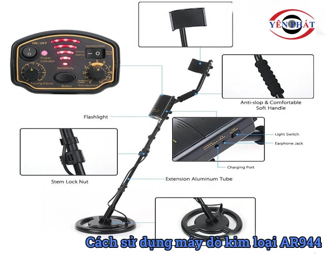 cách sử dụng Máy dò kim loại AR944