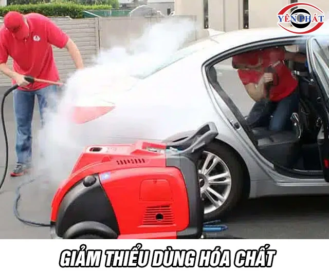 Máy rửa xe hơi nước nóng giảm dùng hóa chất