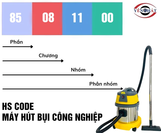 HS Code của máy hút bụi công nghiệp