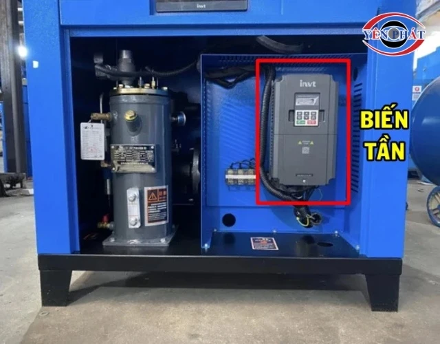Máy khí nén 100kW được trang bị hệ thống biến tần
