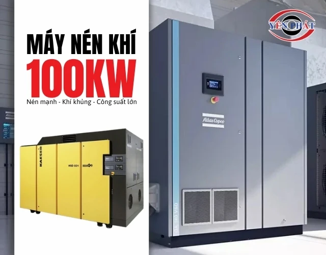 Máy nén khí 100kW: Nén mạnh - Khí khủng - Công suất lớn