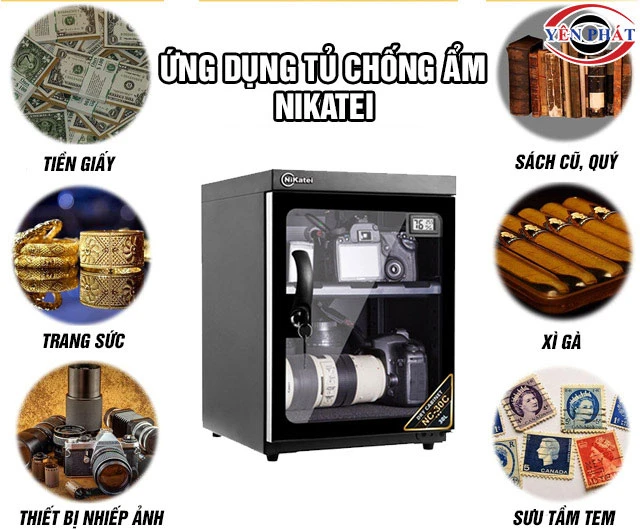 ứng dụng của tủ chống ẩm Nikatei