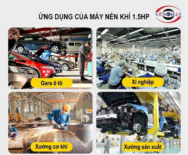 Ứng dụng của máy nén khí 1.5HP