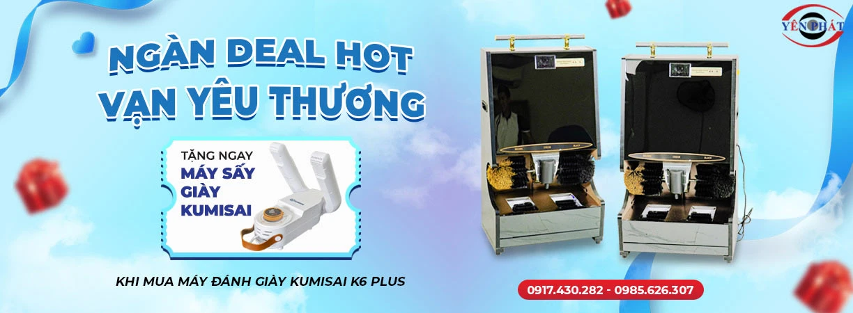Khuyến mãi máy sấy giày khi mua máy đánh giày Kumisai