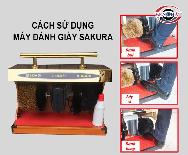 cách dùng máy đánh giày Sakura