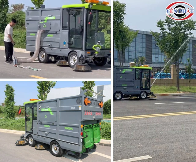 Xe quét rác ngồi lái Kumisai KMS25 đa năng