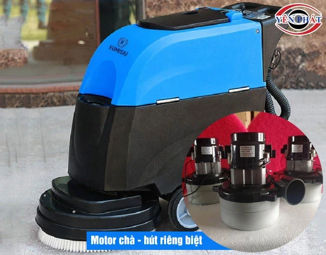 Bật chế độ chà trước khi sử dụng máy chà sàn liên hợp