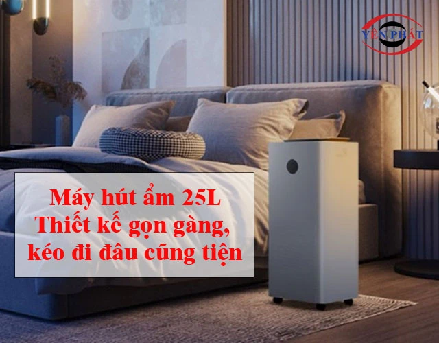  máy hút ẩm 25L có thiết kế nhỏ gọn