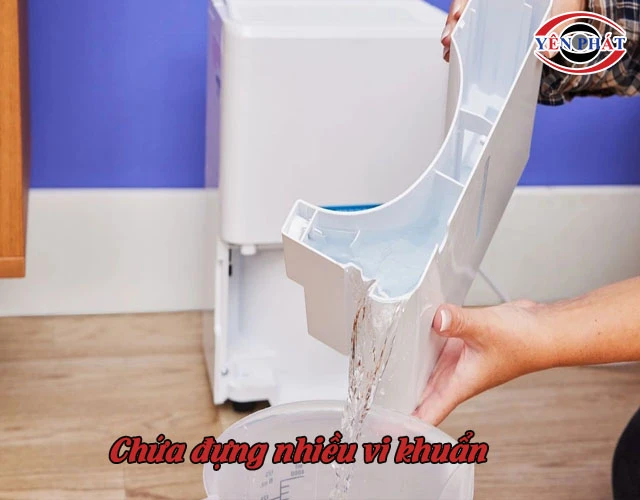 nước máy hút ẩm chứa nhiều vi khuẩn