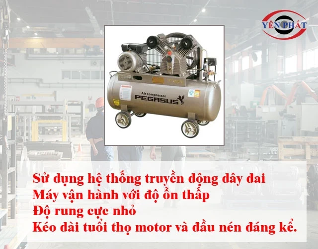 Pegasus TM-W-1.6/12.5-500L Truyền động dây đai êm ru