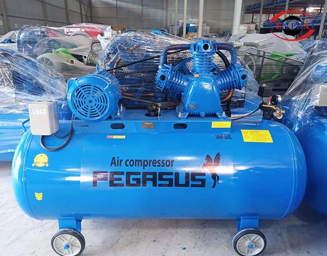 Máy nén khí pegasus TM-W-1.0/8-500L có Hiệu suất nén khí mạnh mẽ nhờ cụm đầu nén 3 xi lanh