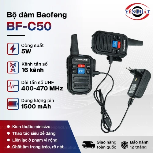 Máy bộ đàm cầm tay Baofeng BF-C50 2