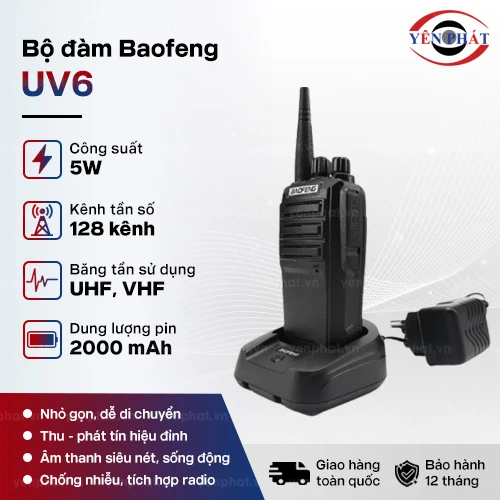 Bộ đàm chính hãng Baofeng UV6 2