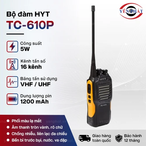 Bộ đàm chính hãng HYT TC-610P 2