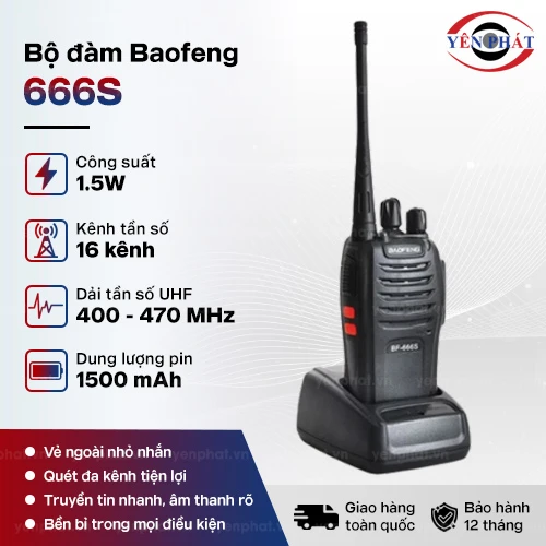 Bộ đàm cầm tay Baofeng 666S 2