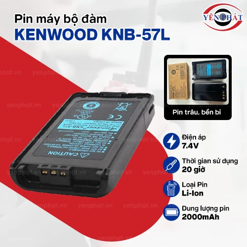 Pin máy bộ đàm Kenwood KNB-57L 2
