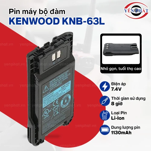 Pin máy bộ đàm Kenwood KNB-63L 2