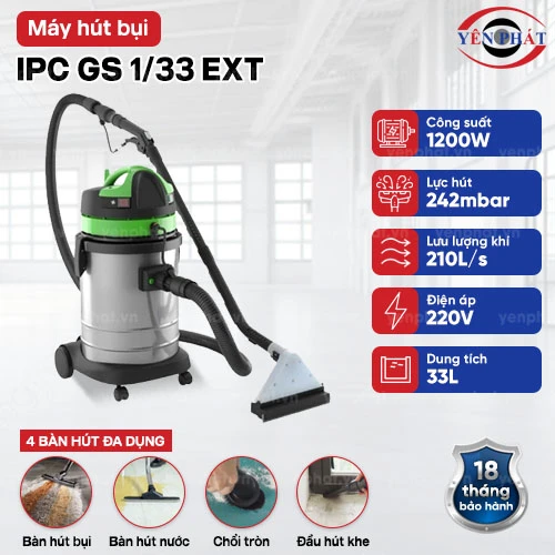 Máy hút bụi giặt thảm IPC GS 1/33 EXT (33 lít) 2
