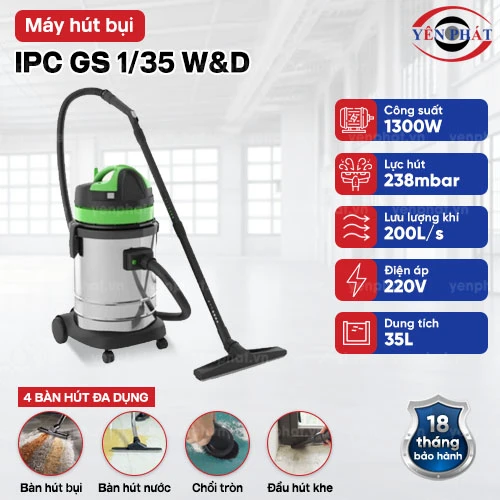 Máy hút công nghiệp IPC GS 1/35 W&D 2