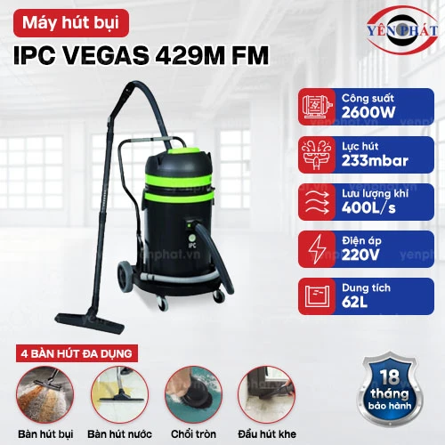 Máy hút bụi không ồn IPC Vegas 429M FM công nghiệp 2
