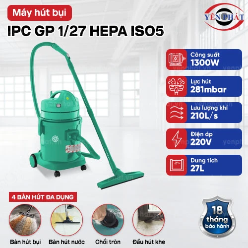Máy hút bụi phòng sạch GP1/27 HEPA ISO5 2