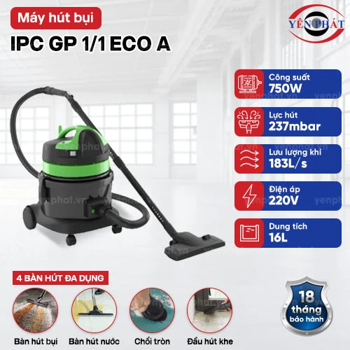 Máy hút bụi khô IPC gia đình GP 1/1 ECO A 2