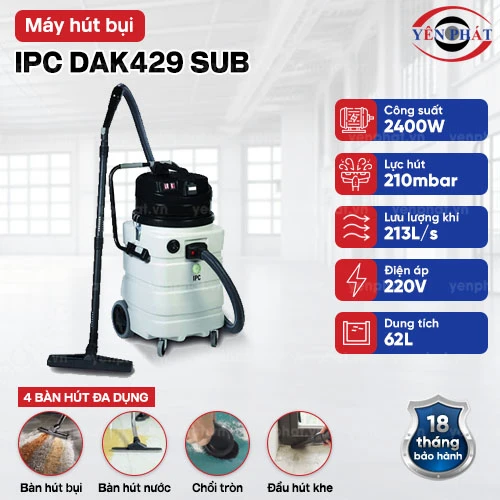 Máy hút bụi công nghiệp IPC DAK429 SUB 2