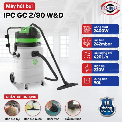 Máy hút bụi khô ướt IPC GC2/90 W&D 2