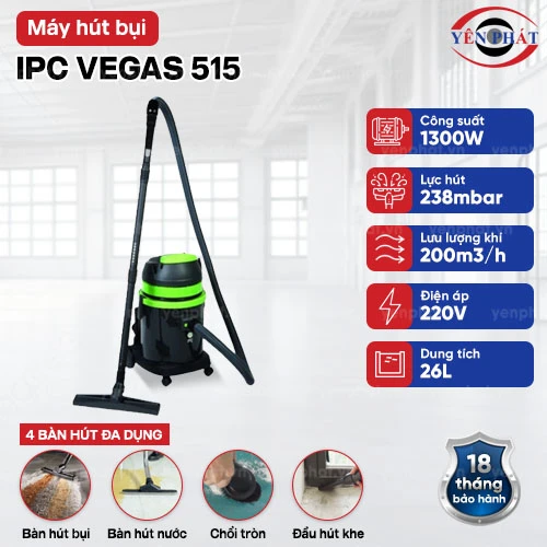 Máy hút bụi khô ướt IPC Vegas 515 2