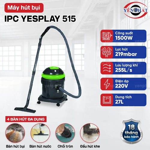 Máy hút bụi công nghiệp khô và ướt IPC YESPLAY 515 2