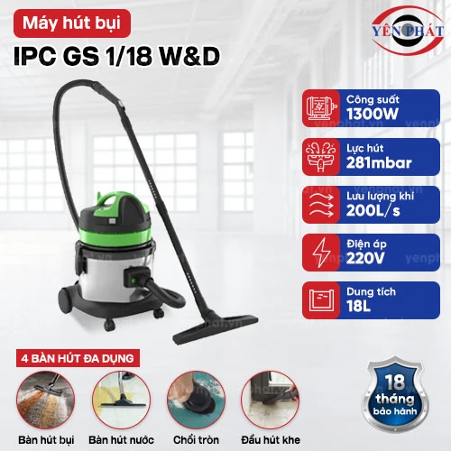 Máy hút bụi lớn IPC GS 1/18 W&D 2