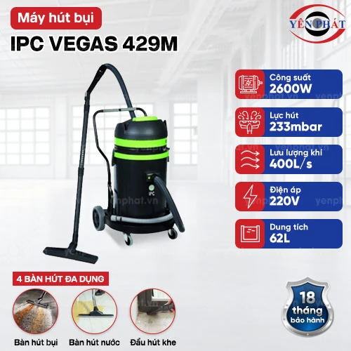 Máy hút bụi nhà xưởng công suất lớn IPC Vegas 429M 2
