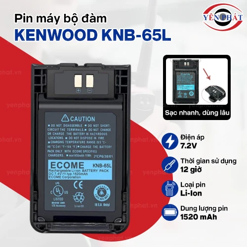 Pin máy bộ đàm Kenwood KNB-65L 2