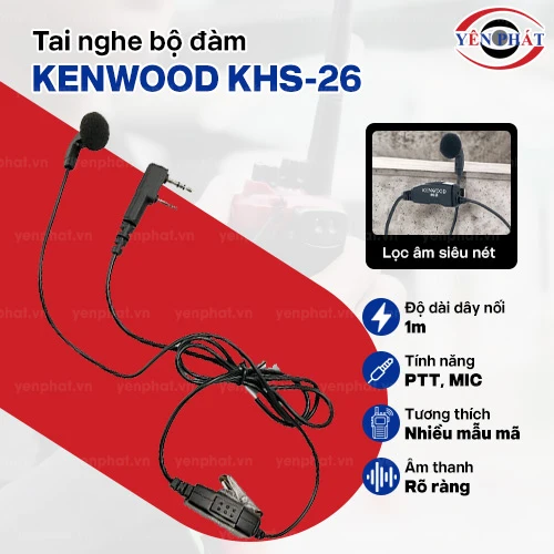 Tai nghe bộ đàm Kenwood KHS-26 giá rẻ 2