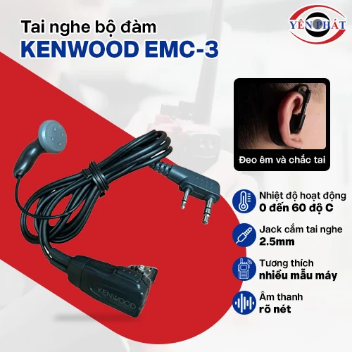 Tai nghe bộ đàm cầm tay Kenwood EMC-3 2