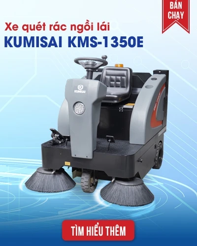 Xe quét rác ngồi lái Kumisai KMS-1350E